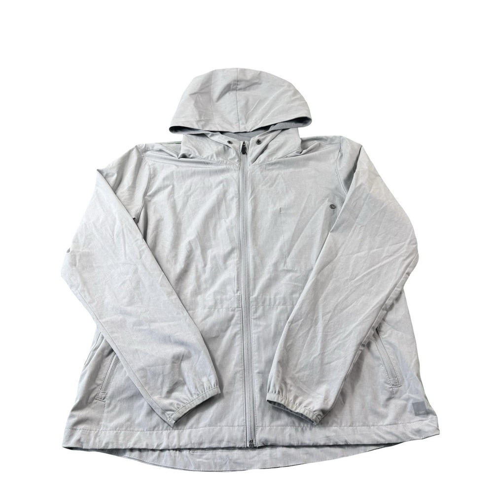 Vuori Outdoor Trainer Shell Jacket Women Large Gray Lightweight Quick Dry Runni